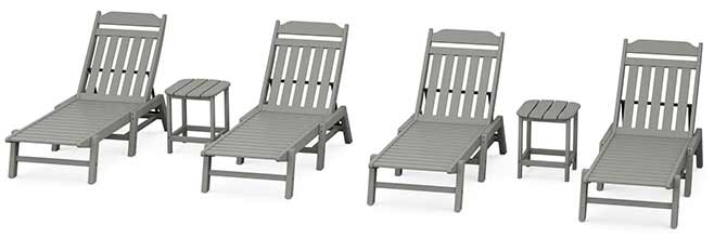 POLYWOOD® Country Living 6-Piece Chaise Set - PWS1556-1 Chaise POLYWOOD®