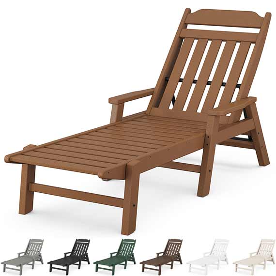 POLYWOOD® Country Living Chaise with Arms - CLC2280 Chaise POLYWOOD®