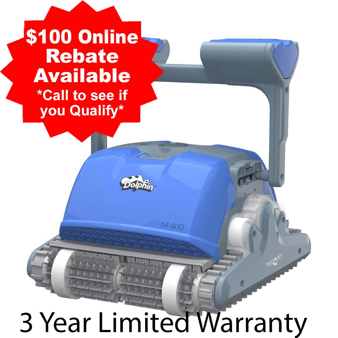 Dolphin M400 Robotic Pool Cleaner sold at Pelican Outdoor Shops, the Original Pelican Shops
