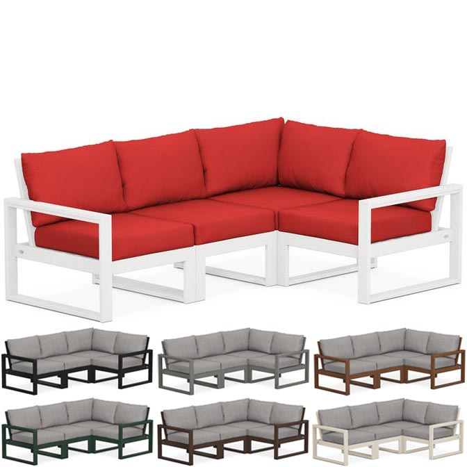 POLYWOOD® - Edge 4-Piece Modular Deep Seating Set - PWS521-2