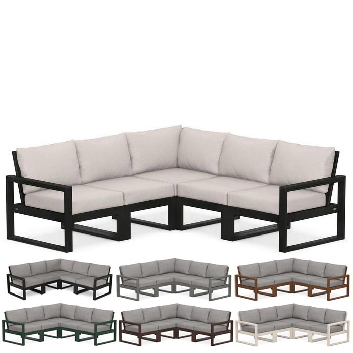 POLYWOOD® Deep Seating Set - Edge 5-Piece Modular - PWS522-2