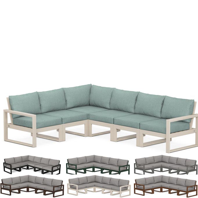 POLYWOOD® - Edge 6-Piece Modular Deep Seating Set - PWS523-2