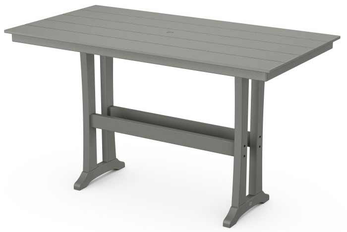 POLYWOOD® Farmhouse Trestle 37&quot; x 72&quot; Bar Table - PLB83-T1L1