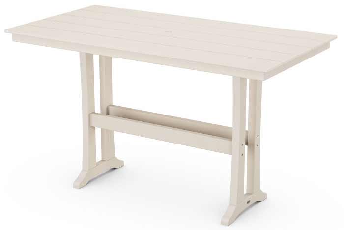 POLYWOOD® Farmhouse Trestle 37&quot; x 72&quot; Bar Table - PLB83-T1L1