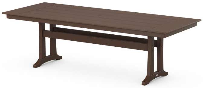 POLYWOOD® Farmhouse Trestle 38&quot; x 96&quot; Dining Table - PL84-T1L1