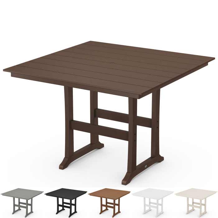 POLYWOOD® Farmhouse Trestle 59&quot; Bar Table - PLB85-T1L1