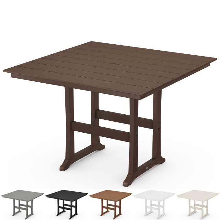 POLYWOOD® Farmhouse Trestle 59" Bar Table - PLB85-T1L1 Table POLYWOOD®