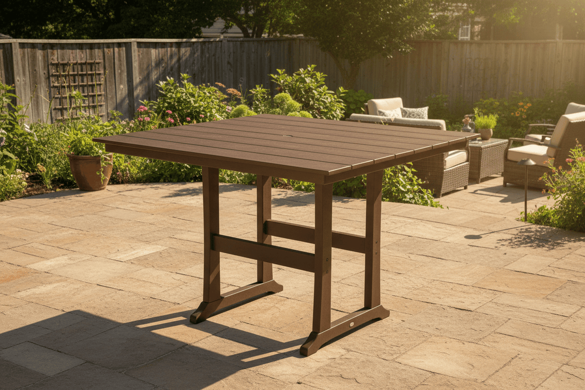 POLYWOOD® Farmhouse Trestle 59" Bar Table - PLB85-T1L1