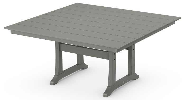 POLYWOOD® Farmhouse Trestle 59&quot; Dining Table - PL85-T1L1