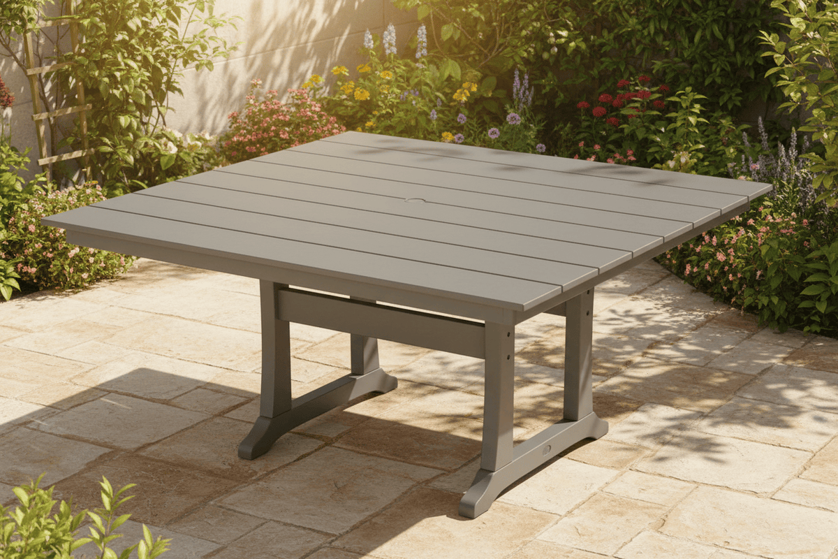 POLYWOOD® Farmhouse Trestle 59" Dining Table - PL85-T1L1