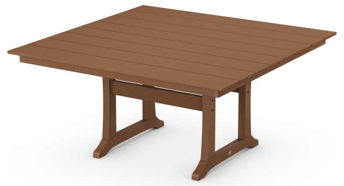 POLYWOOD® Farmhouse Trestle 59&quot; Dining Table - PL85-T1L1