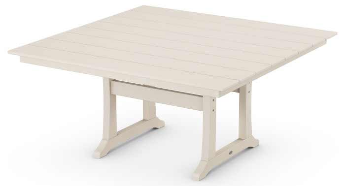 POLYWOOD® Farmhouse Trestle 59&quot; Dining Table - PL85-T1L1