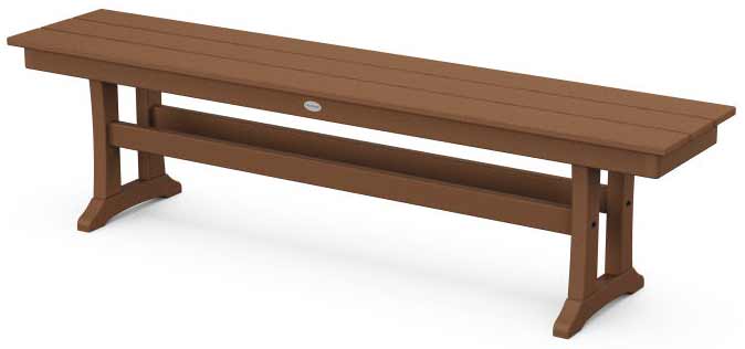 POLYWOOD® Farmhouse Trestle 65&quot; Bench - PL36-T1L1