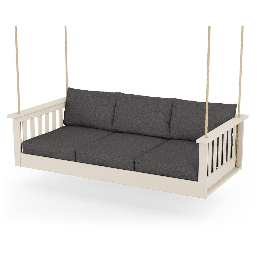 Vineyard Daybed Swing - Sand / Ash Charcoal