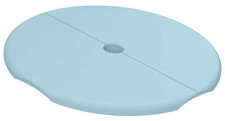 Ledge Lounger - Signature Side Table Lid With Umbrella Hole - In Pool Furniture Pool Furniture Ledge Lounger