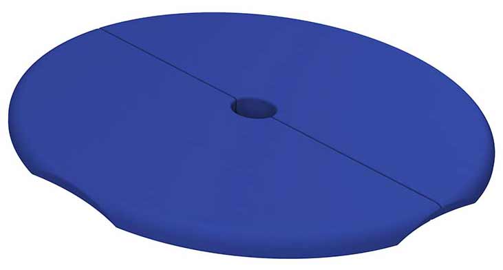 Ledge Lounger - Signature Side Table Lid With Umbrella Hole - In Pool Furniture Pool Furniture Ledge Lounger