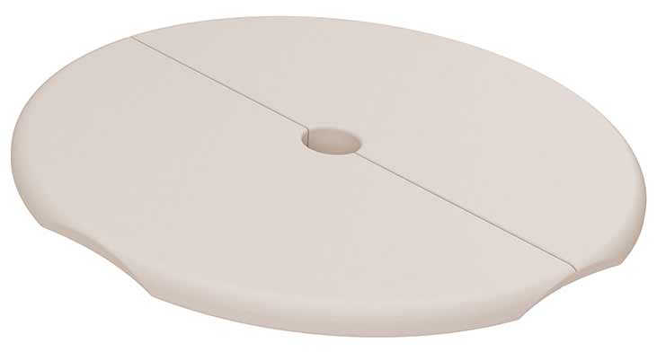 Ledge Lounger - Signature Side Table Lid With Umbrella Hole - In Pool Furniture Pool Furniture Ledge Lounger