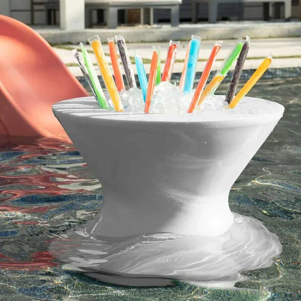 Ledge Lounger Signature Tall Ice Bin Side Table - In Pool Furniture Pool Furniture Ledge Lounger
