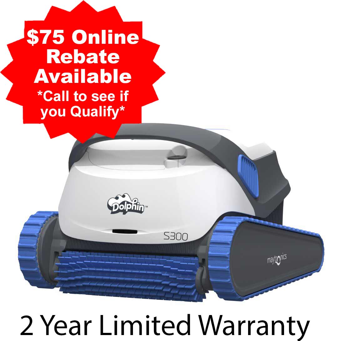 Maytronics Dolphin S300 Robotic Pool Cleaner sold at Pelican Outdoor Shops, the Original Pelican Shops