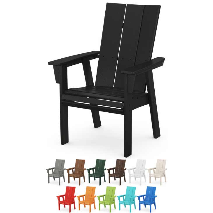 POLYWOOD® Modern Curveback Adirondack Dining Chair - ADD620 Chair POLYWOOD®