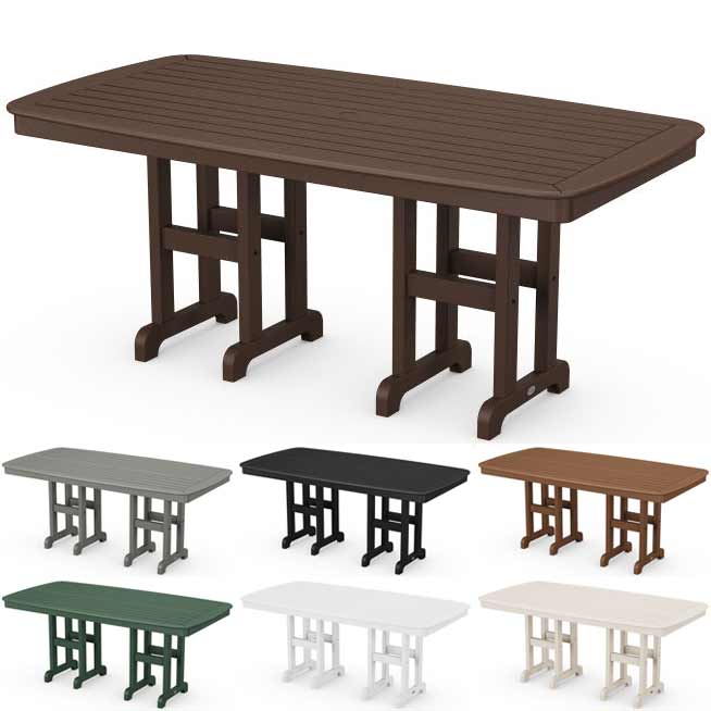 POLYWOOD® Nautical 37&quot; x 72&quot; Dining Table - NCT3772