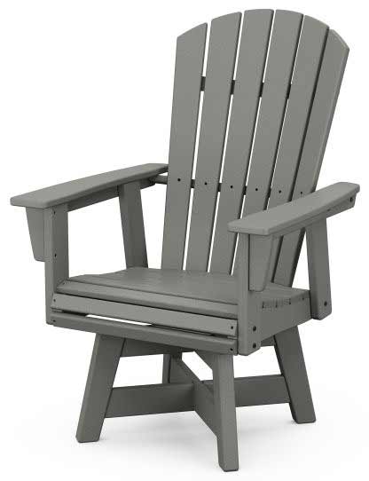 POLYWOOD® Nautical Curveback Adirondack Swivel Dining Chair - ADDSV610 Chair POLYWOOD®