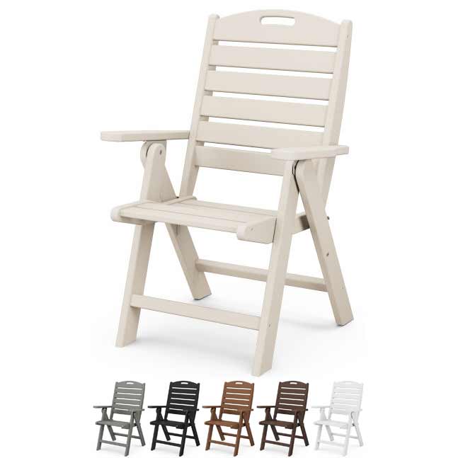 POLYWOOD® Nautical Folding Highback Chair - NCH38