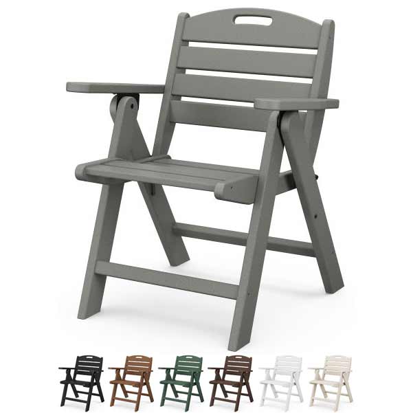 POLYWOOD® Nautical Folding Lowback Chair - NCL32