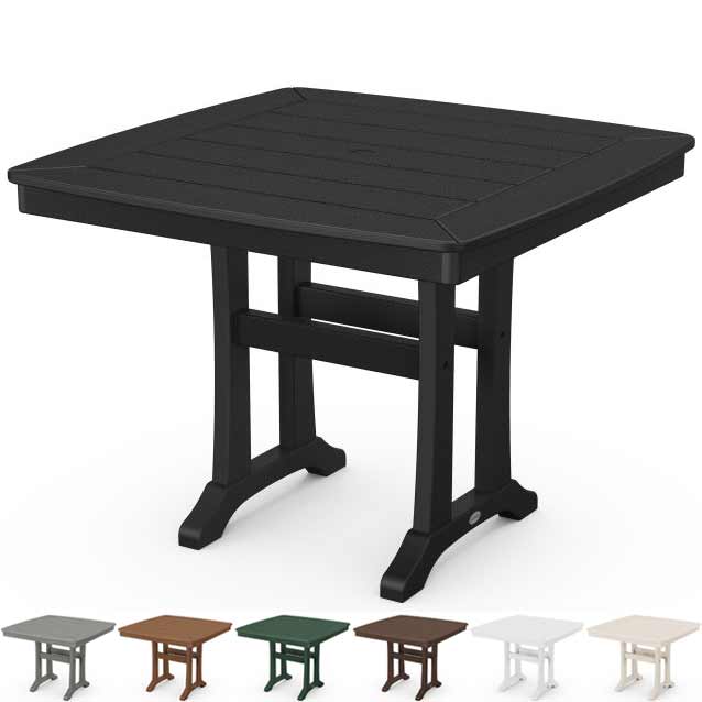 POLYWOOD® Nautical Trestle 37&quot; Dining Table - PL81-T2L1