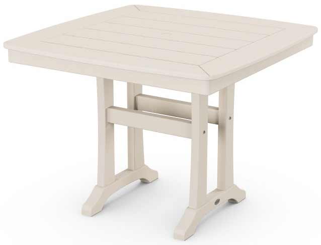 POLYWOOD® Nautical Trestle 37&quot; Dining Table - PL81-T2L1