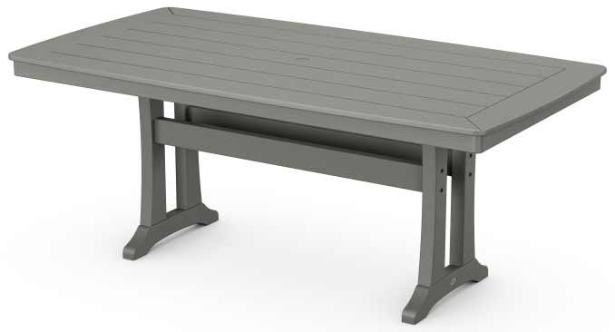 POLYWOOD® Nautical Trestle 38&quot; x 73&quot; Dining Table - PL83-T2L1