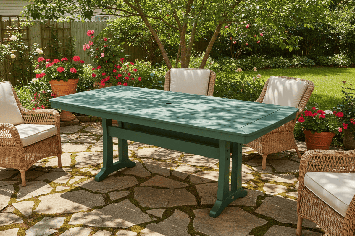 POLYWOOD® Nautical Trestle 38" x 73" Dining Table - PL83-T2L1