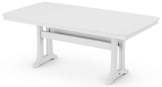 POLYWOOD® Nautical Trestle 38&quot; x 73&quot; Dining Table - PL83-T2L1