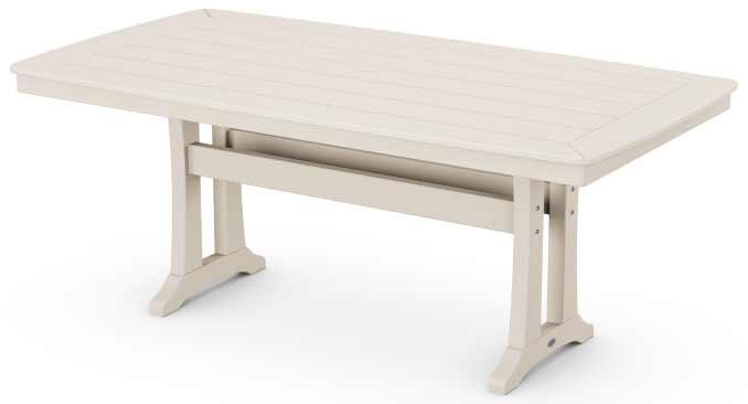 POLYWOOD® Nautical Trestle 38&quot; x 73&quot; Dining Table - PL83-T2L1