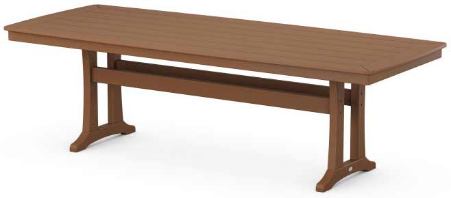 POLYWOOD® Nautical Trestle 39&quot; x 97&quot; Dining Table - PL84-T2L1