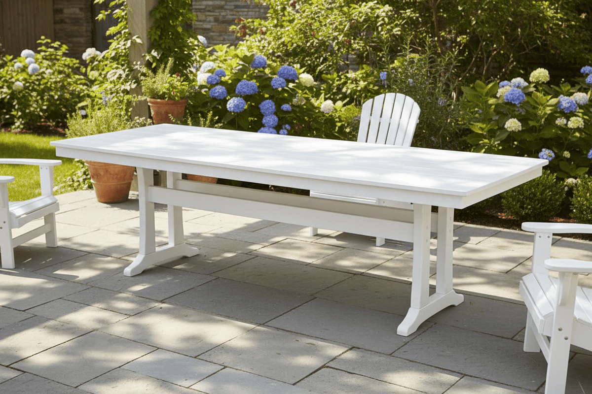 POLYWOOD® Nautical Trestle 39" x 97" Dining Table - PL84-T2L1