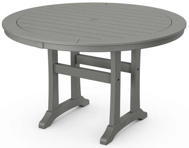 POLYWOOD® Nautical Trestle 48&quot; Round Dining Table - RT448-L1