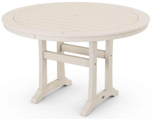 POLYWOOD® Nautical Trestle 48&quot; Round Dining Table - RT448-L1