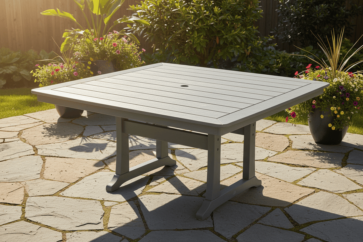 POLYWOOD® Nautical Trestle 59" Dining Table - PL85-T2L1