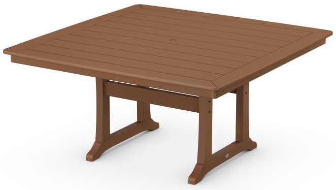 POLYWOOD® Nautical Trestle 59&quot; Dining Table - PL85-T2L1