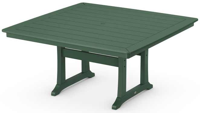 POLYWOOD® Nautical Trestle 59&quot; Dining Table - PL85-T2L1