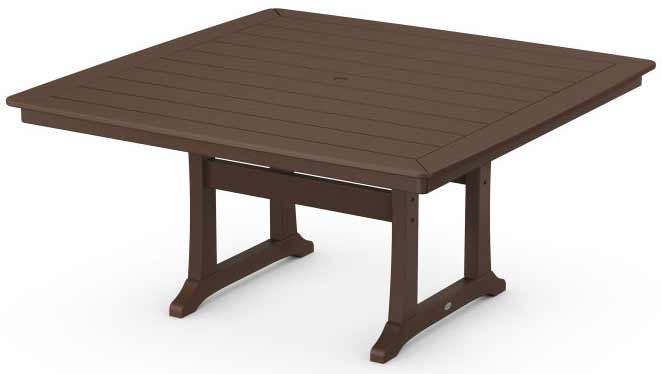 POLYWOOD® Nautical Trestle 59&quot; Dining Table - PL85-T2L1