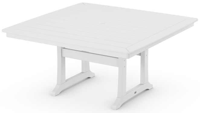 POLYWOOD® Nautical Trestle 59&quot; Dining Table - PL85-T2L1