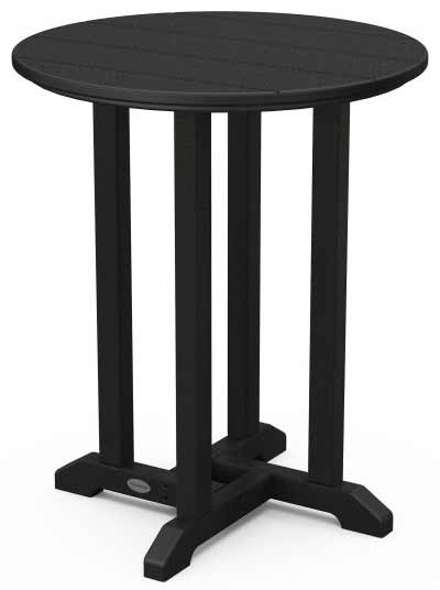 POLYWOOD® 24" Round Farmhouse Bistro Table - RT124 Table POLYWOOD®