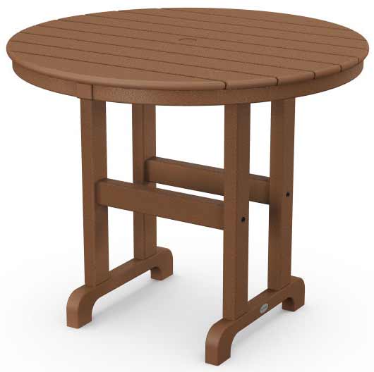 POLYWOOD® 36" Round Farmhouse Dining Table - RT236 Table POLYWOOD®