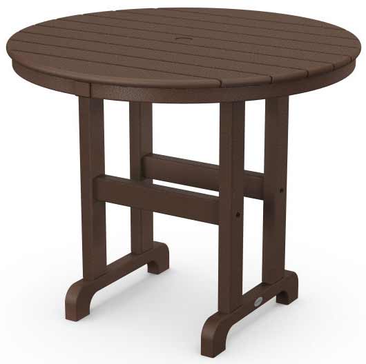 POLYWOOD® 36" Round Farmhouse Dining Table - RT236 Table POLYWOOD®