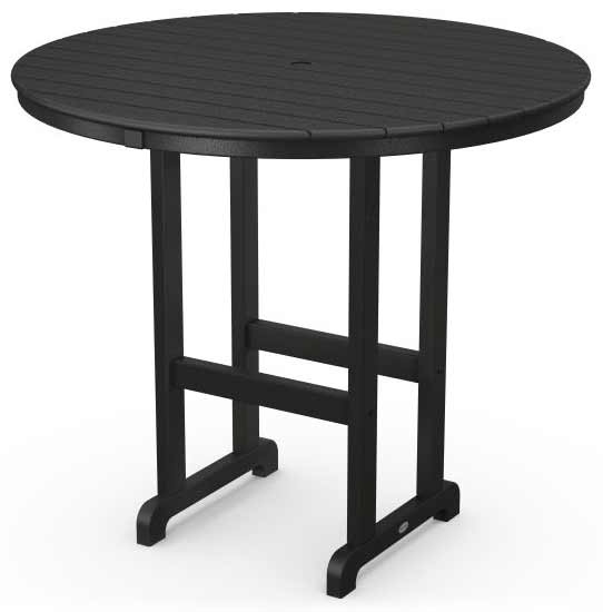 POLYWOOD® 48" Round Farmhouse Bar Table - RBT248 Table POLYWOOD®