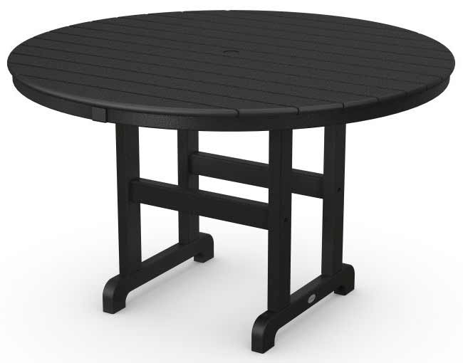 POLYWOOD® 48" Round Farmhouse Dining Table - RT248 Table POLYWOOD®