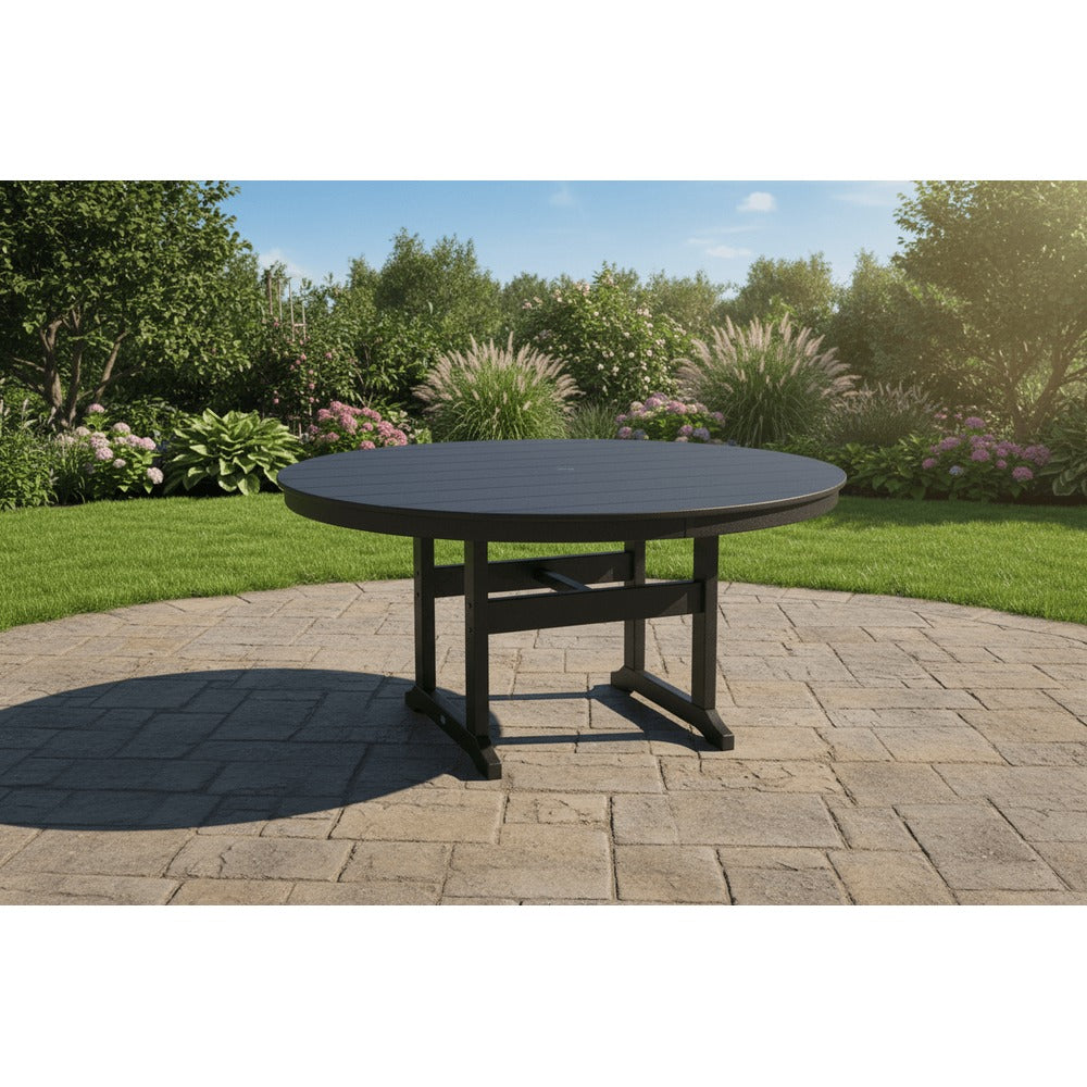 POLYWOOD® 60" Round Farmhouse Dining Table - RT260-L5 Table POLYWOOD®