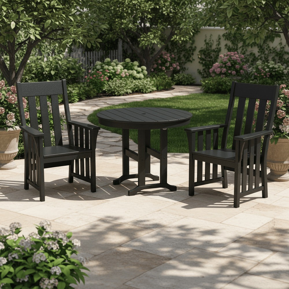 POLYWOOD® Acadia 3-Piece Farmhouse Dining Set - PWS2563-1 Dining Set POLYWOOD®